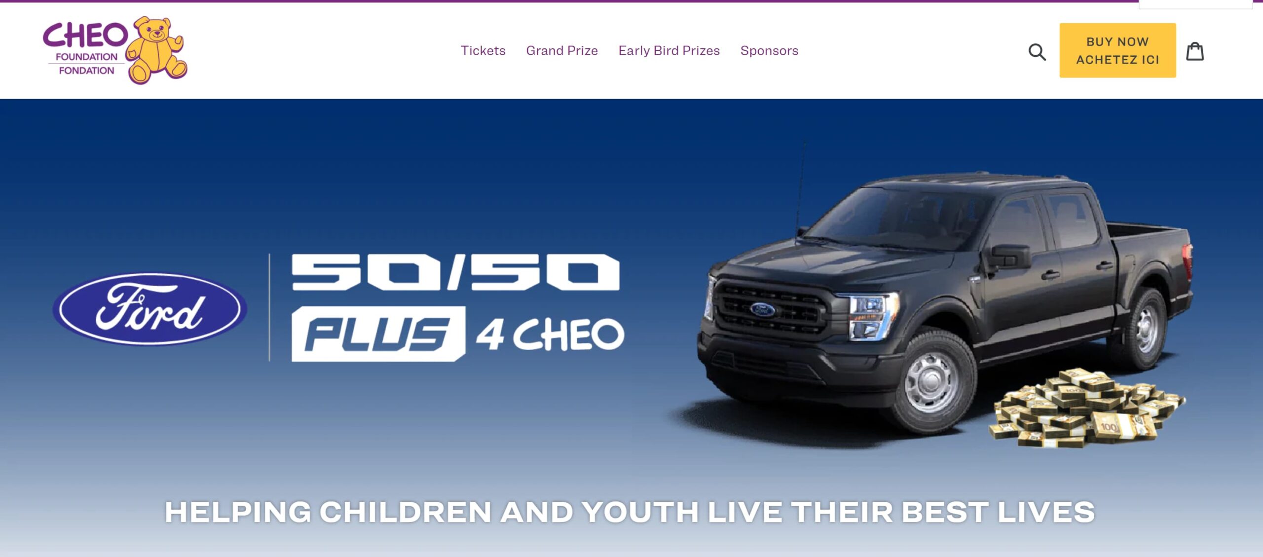 FORD 50/50 PLUS for CHEO Draw Announcement
